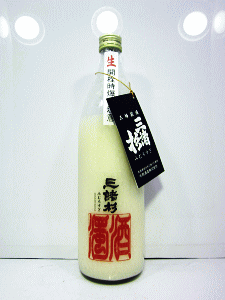 三諸杉 濁酒 生酒原料米	ひとめぼれ	精米歩合	70％ 日本酒度		酸度	 アルコール度	15	酵母