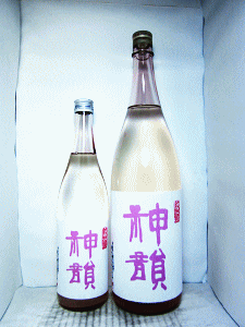 神韻 純米酒 無濾過生原酒 ピンクラベル原料米	吟吹雪	精米歩合	50％ 日本酒度	±0	酸度	1.8 アルコール度	16～17	酵母	協会9号